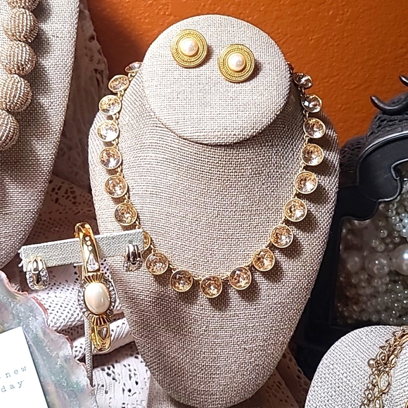 17-Item Gold & Turquoise Jewelry lot: J.Crew, Stella & Dot, V.S, Chico's & more!